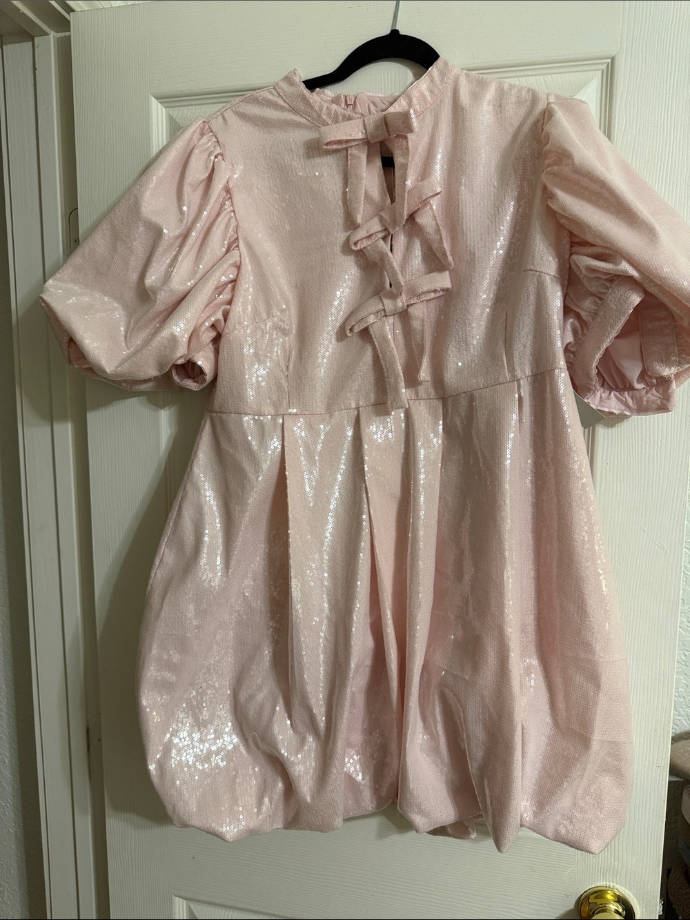 Sister Jane Blush Pink Sequin Mini Dress